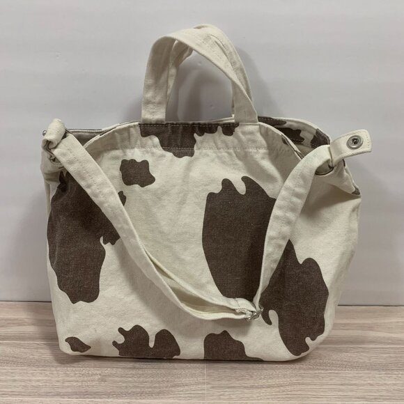 Baggu Canvas Cow Print Horizontal Duck Tote Bag Crossbody - Picture 2 of 11